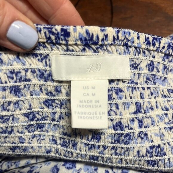 Milkmaid Coquettee Crop Top Medium Smocked Cottage Peasant Puff Sleeve Soft Girl - Picture 11 of 11